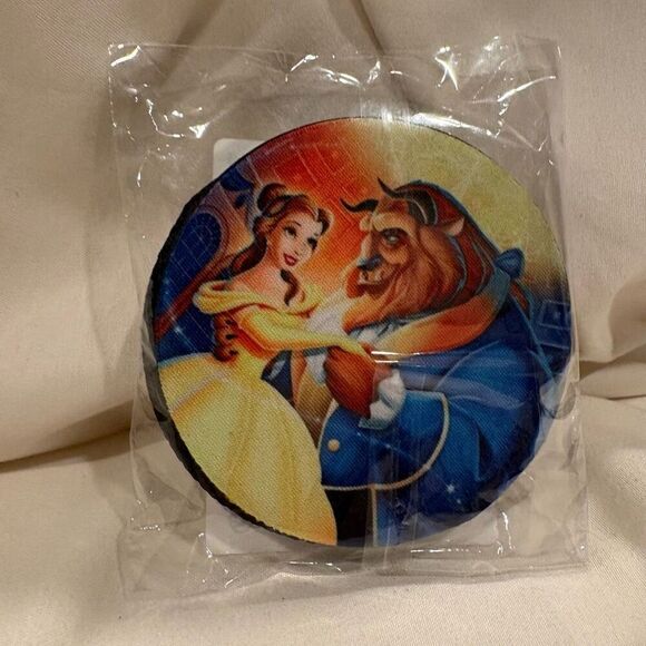 Beauty and the Beast Belle Car Coasters Rubber Pads for Non-Slip Cup Holder NWT - Picture 5 of 5